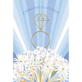 Floral Ring Engagement Card