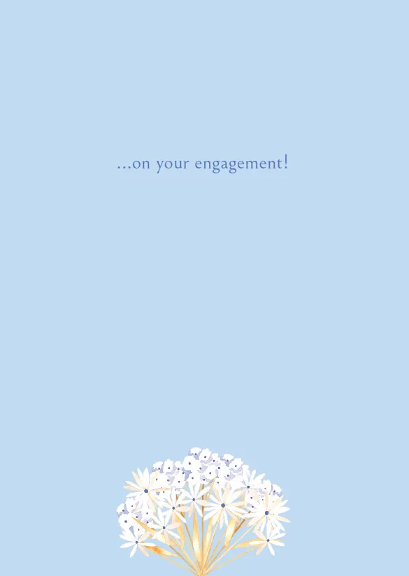 Floral Ring Engagement Card