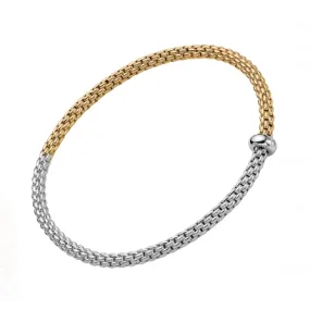 Fope 18K White and Yellow Gold Prima Collection Diamond Bracelet, Medium Size