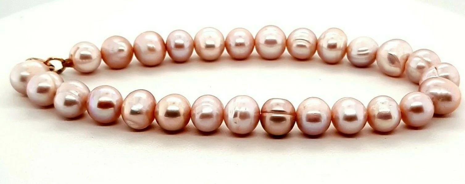 Freshwater Baroque Pearl & 14ct Yellow Gold Bracelet Length: 19cm