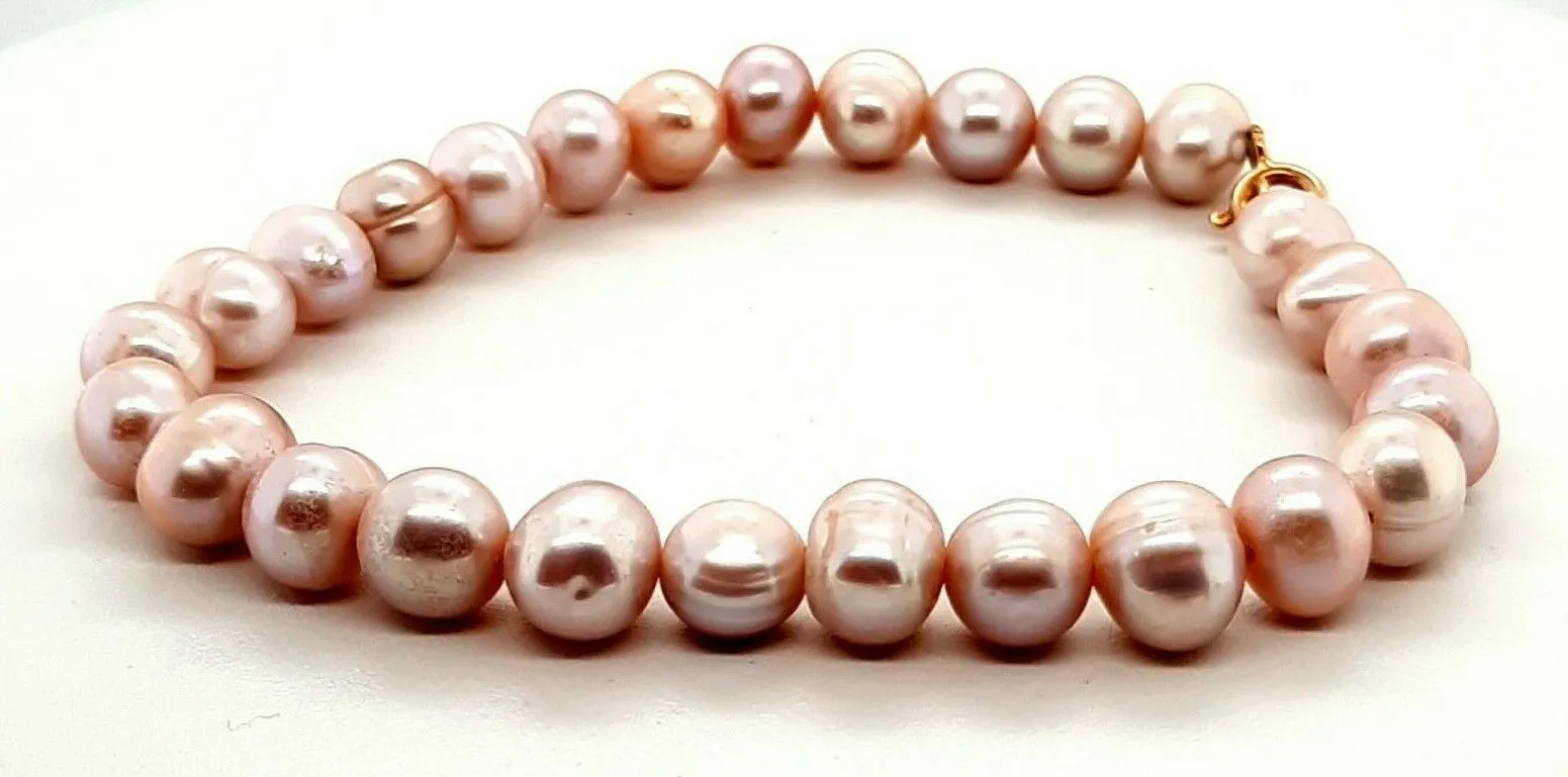 Freshwater Baroque Pearl & 14ct Yellow Gold Bracelet Length: 19cm
