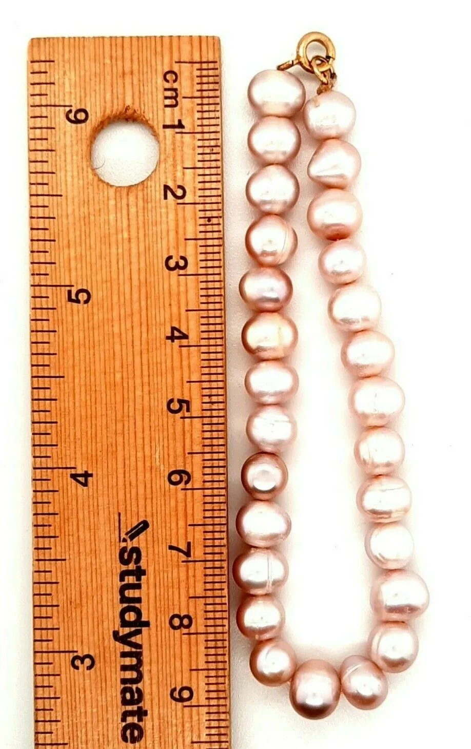 Freshwater Baroque Pearl & 14ct Yellow Gold Bracelet Length: 19cm