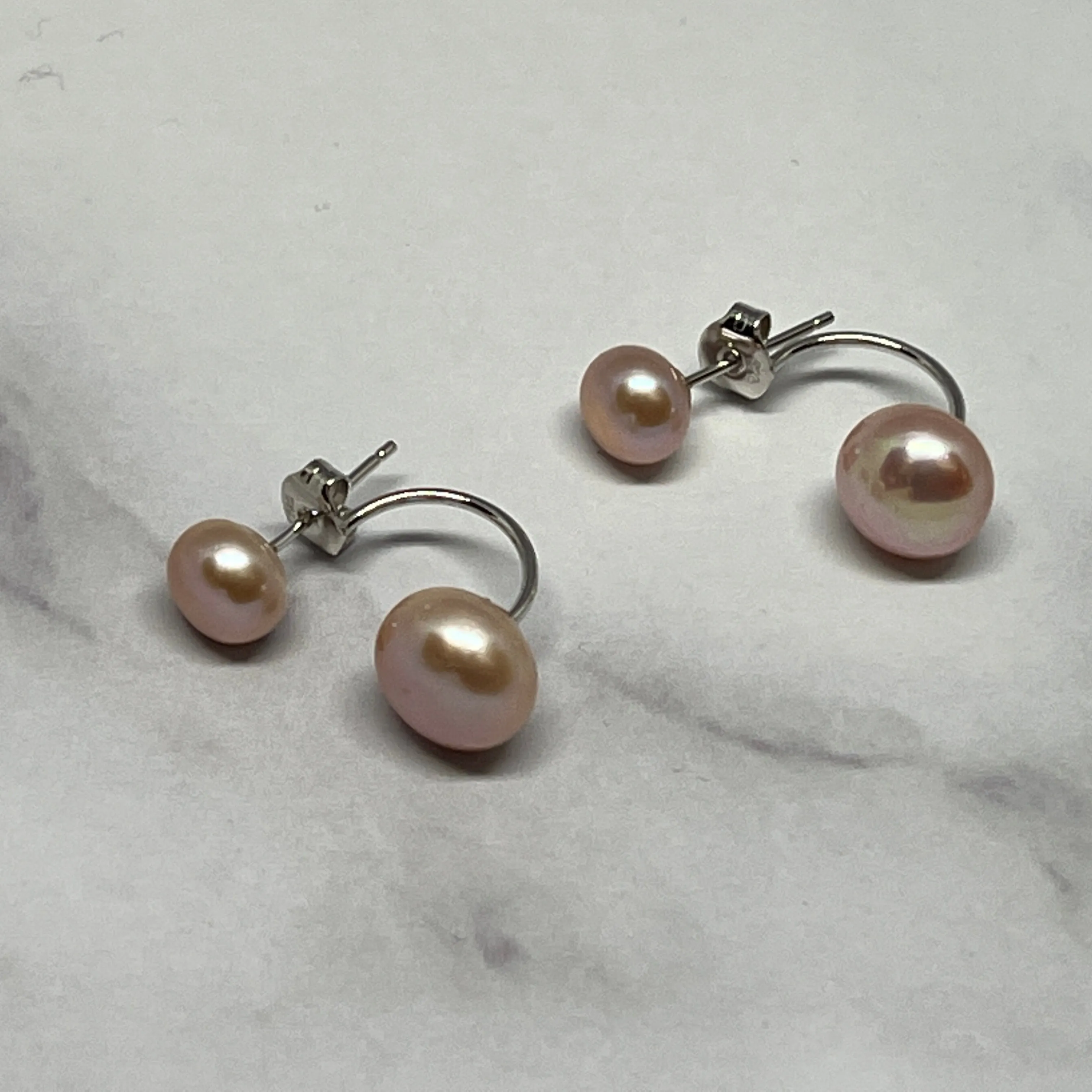 G18K Classic Double Drop Earrings