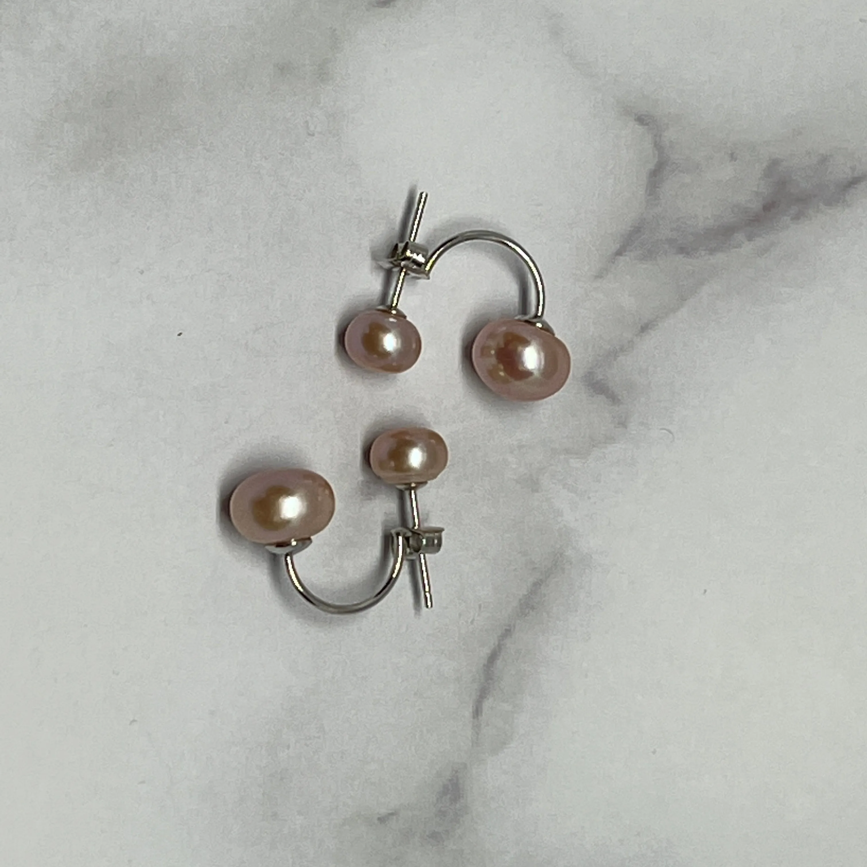 G18K Classic Double Drop Earrings