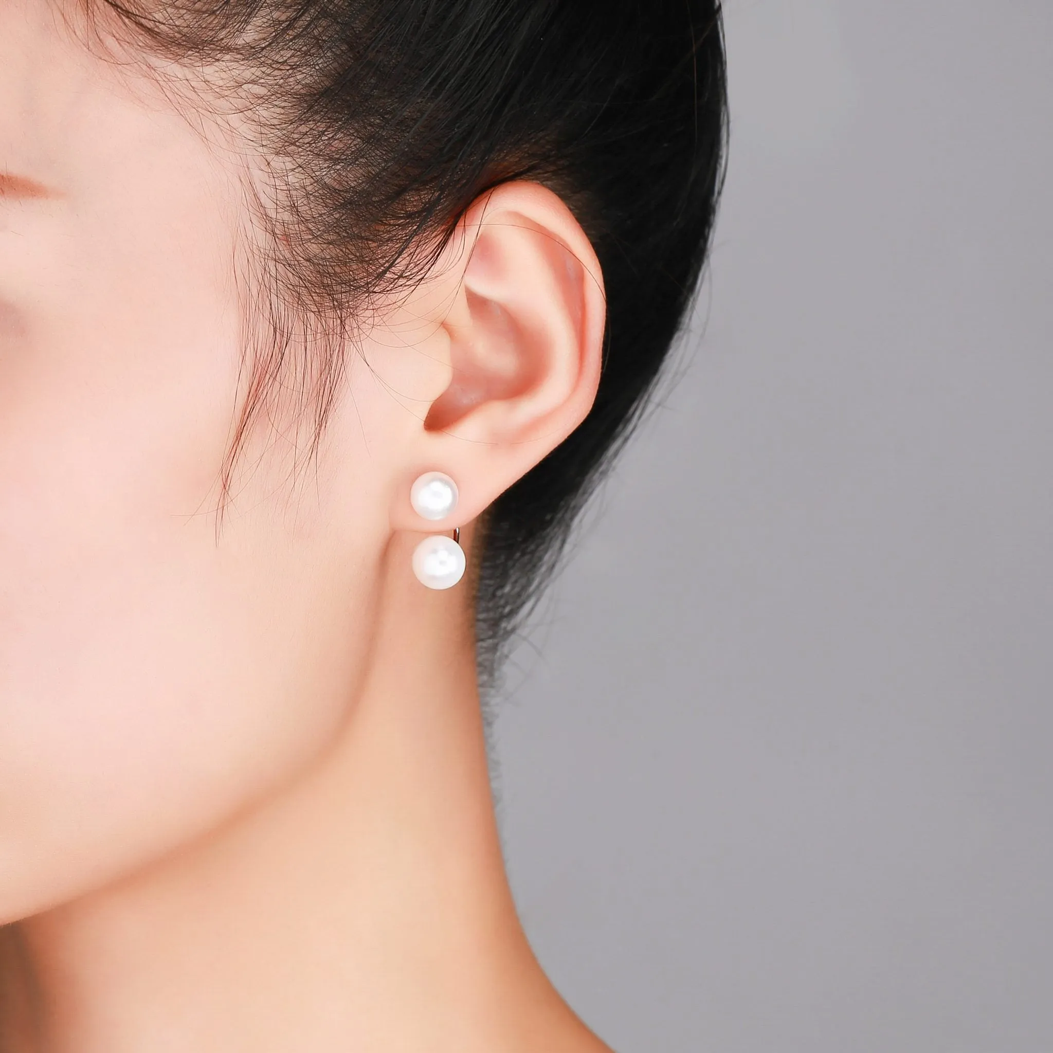 G18K Classic Double Drop Earrings