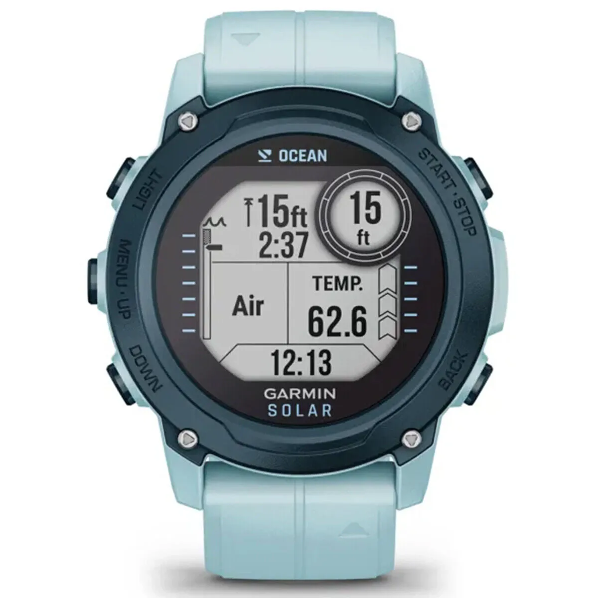 Garmin Descent G1 Solar - Ocean Edition GPS Smartwatch Watch-Style and Dive Computer Azure (010-02604-04)