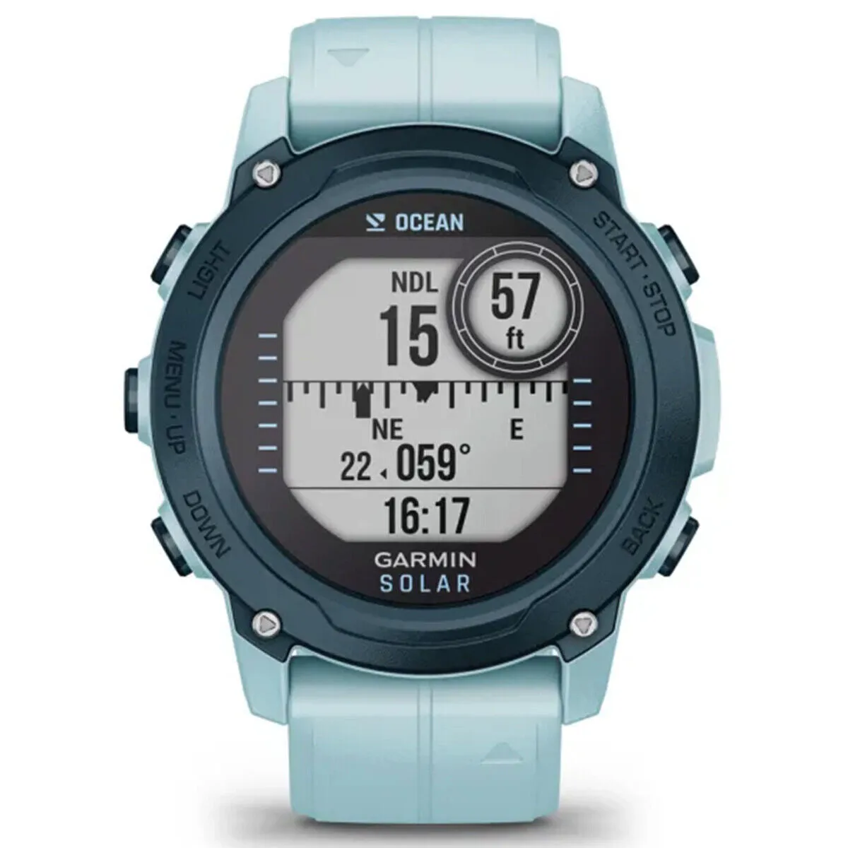 Garmin Descent G1 Solar - Ocean Edition GPS Smartwatch Watch-Style and Dive Computer Azure (010-02604-04)