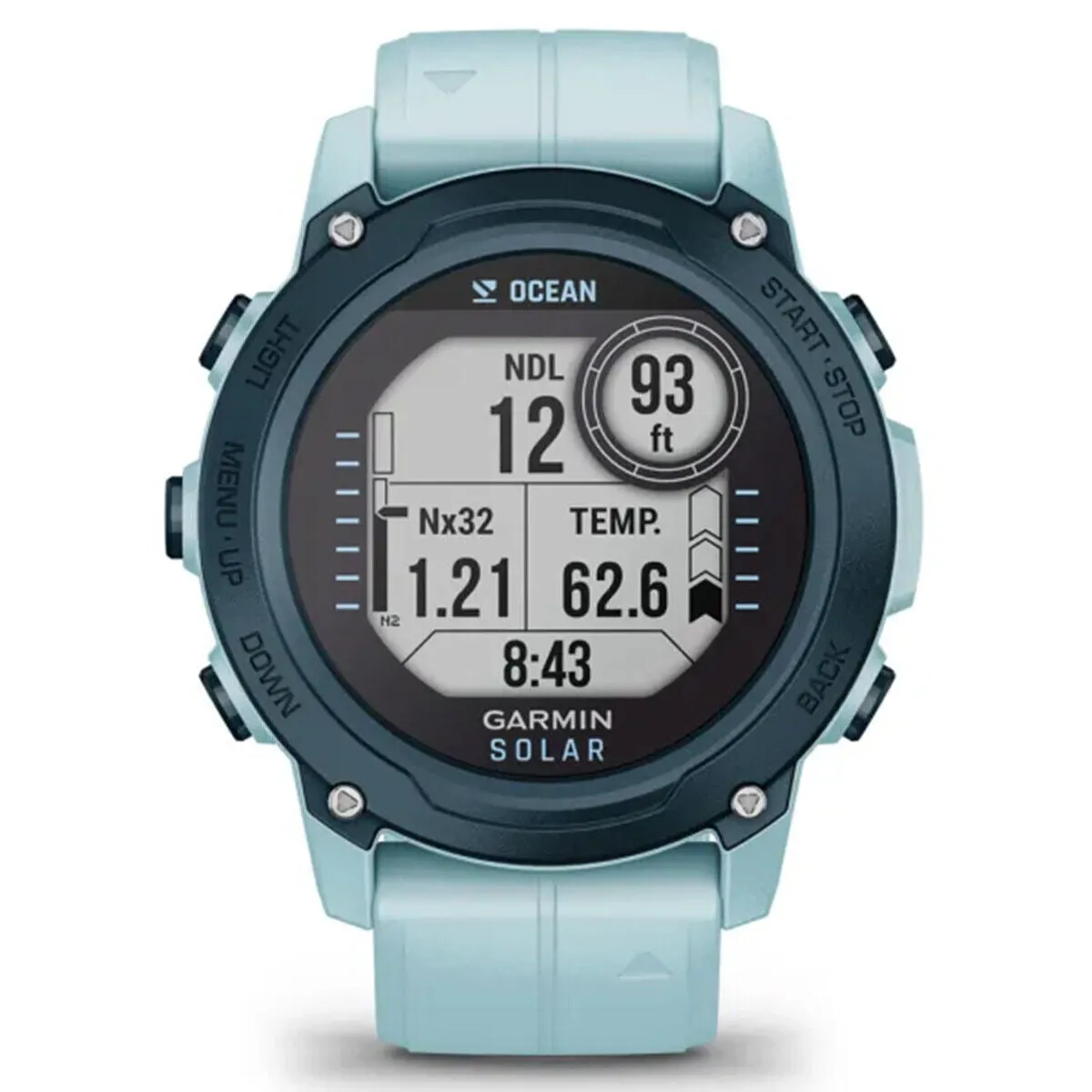 Garmin Descent G1 Solar - Ocean Edition GPS Smartwatch Watch-Style and Dive Computer Azure (010-02604-04)