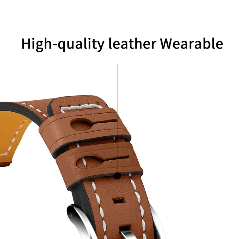 Genuine leather watch strap for Samsung Galaxy Watch - Brown