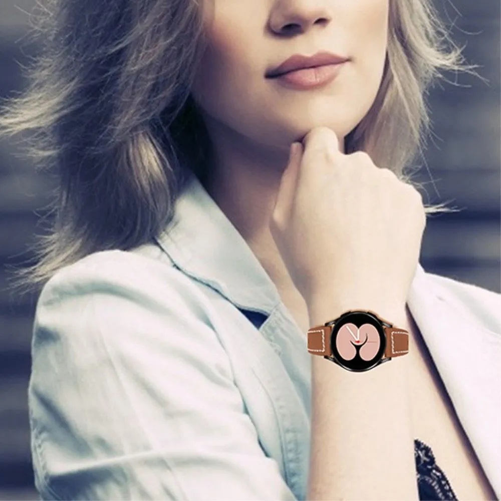 Genuine leather watch strap for Samsung Galaxy Watch - Brown