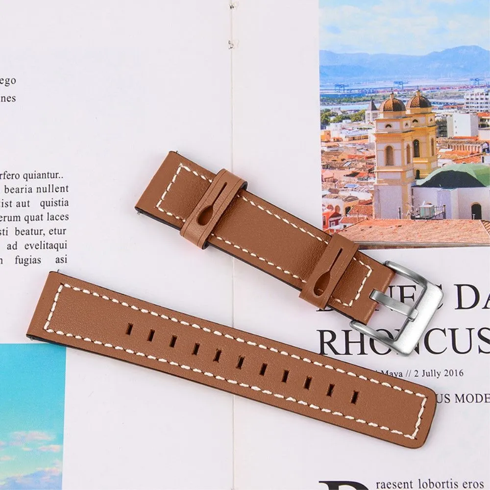 Genuine leather watch strap for Samsung Galaxy Watch - Brown