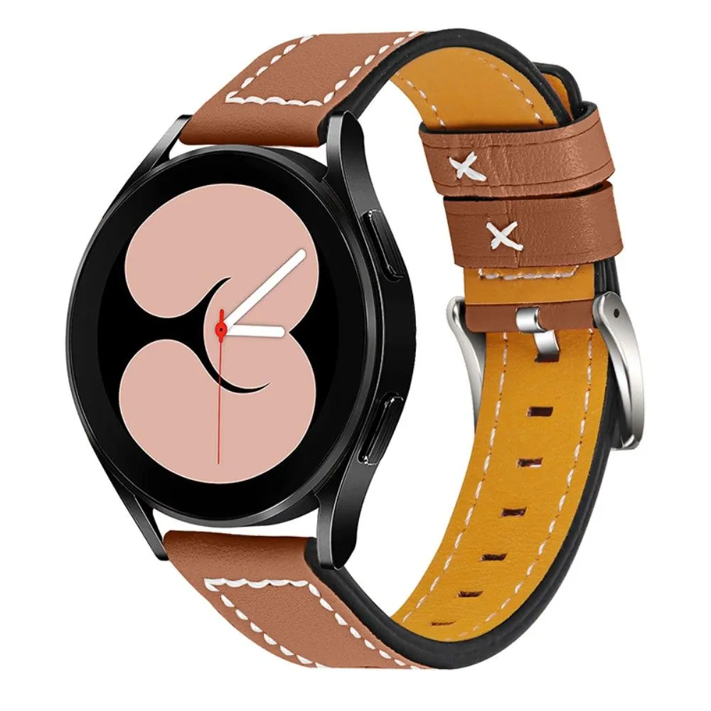 Genuine leather watch strap for Samsung Galaxy Watch - Brown