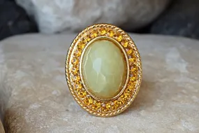 Gold Jade Ring