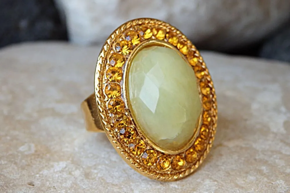 Gold Jade Ring