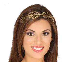 Gold Metal Leaf Tiara