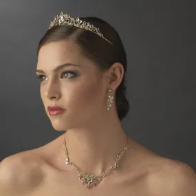 Gorgeous Dainty Crystal Swirl Bridal Tiara Crown