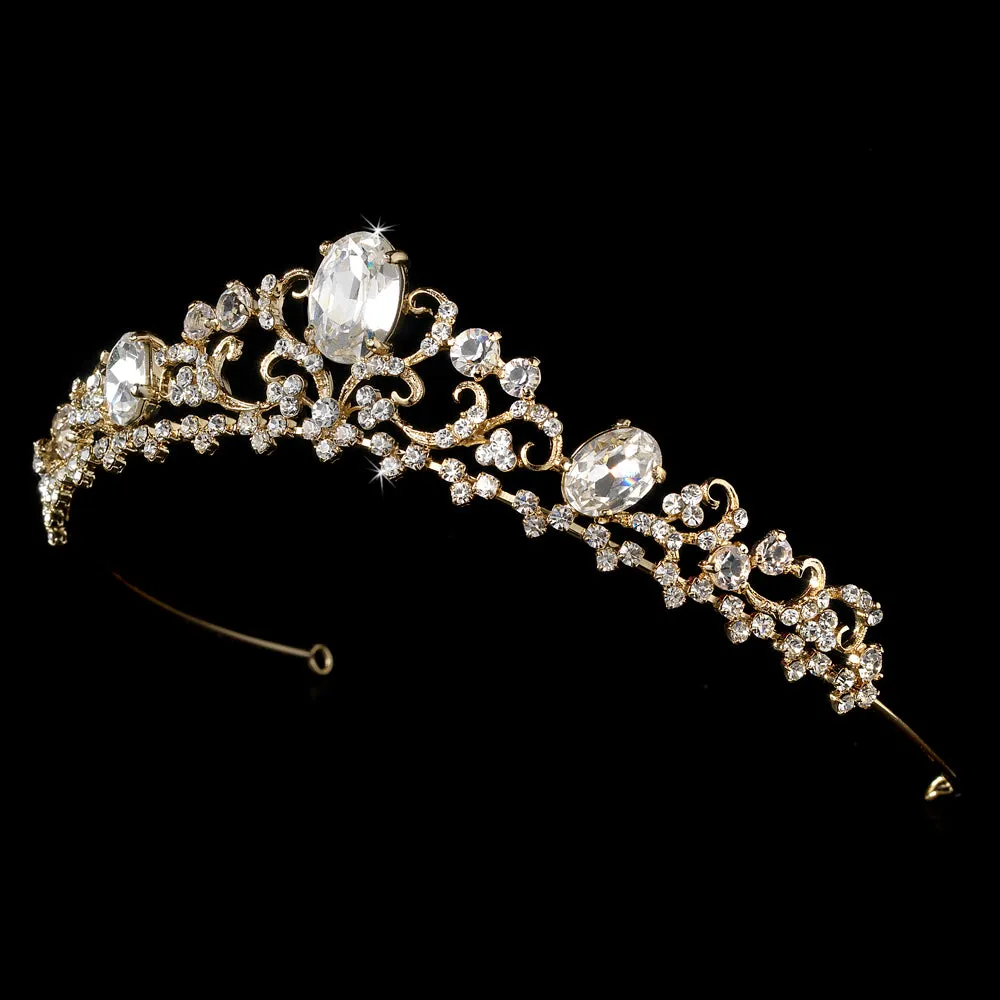 Gorgeous Silver or Gold plated Crystal Bridal Tiara