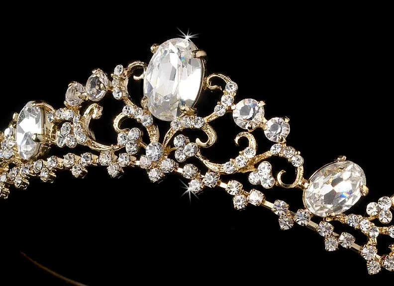 Gorgeous Silver or Gold plated Crystal Bridal Tiara