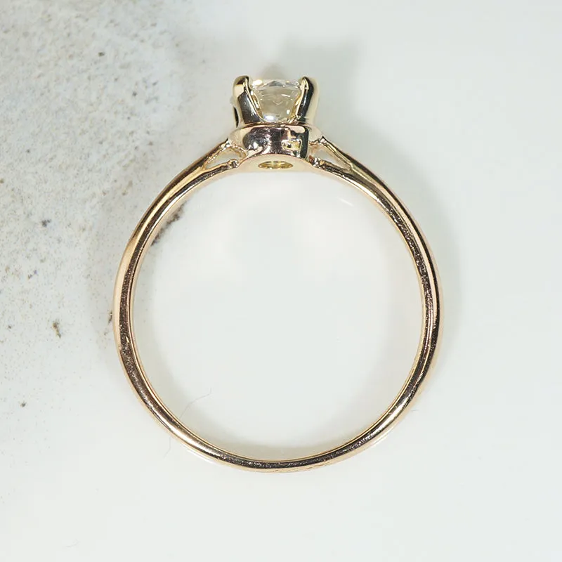 Graceful .63ct Old European Cut Diamond Solitaire Ring
