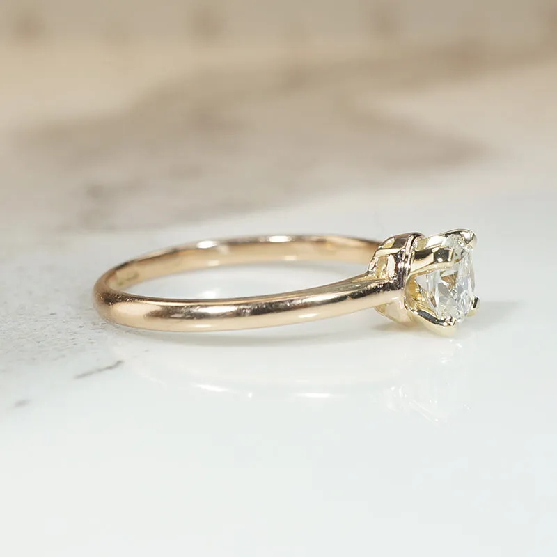 Graceful .63ct Old European Cut Diamond Solitaire Ring