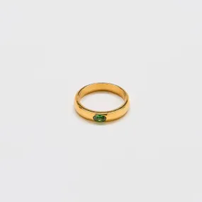 Green Pave Ring