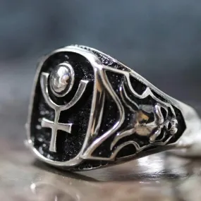 Hades (Pluto) Underworld Signet Ring | 925 Sterling Silver | Chthonic Power Talisman