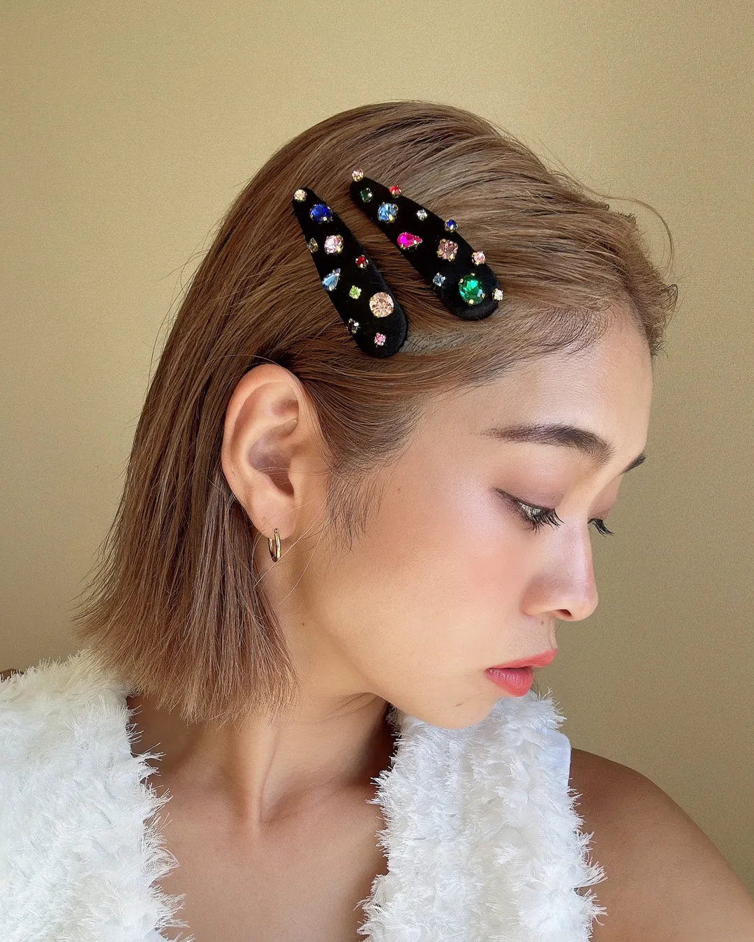 Hair Pin Black Rainbow 