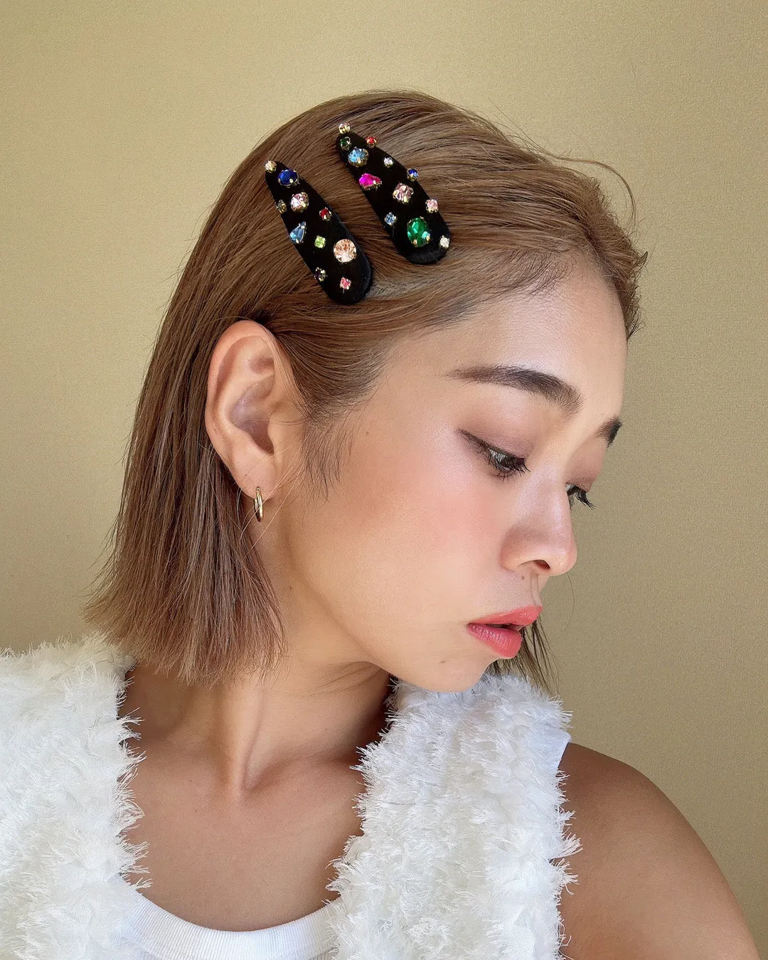 Hair Pin Black Rainbow 
