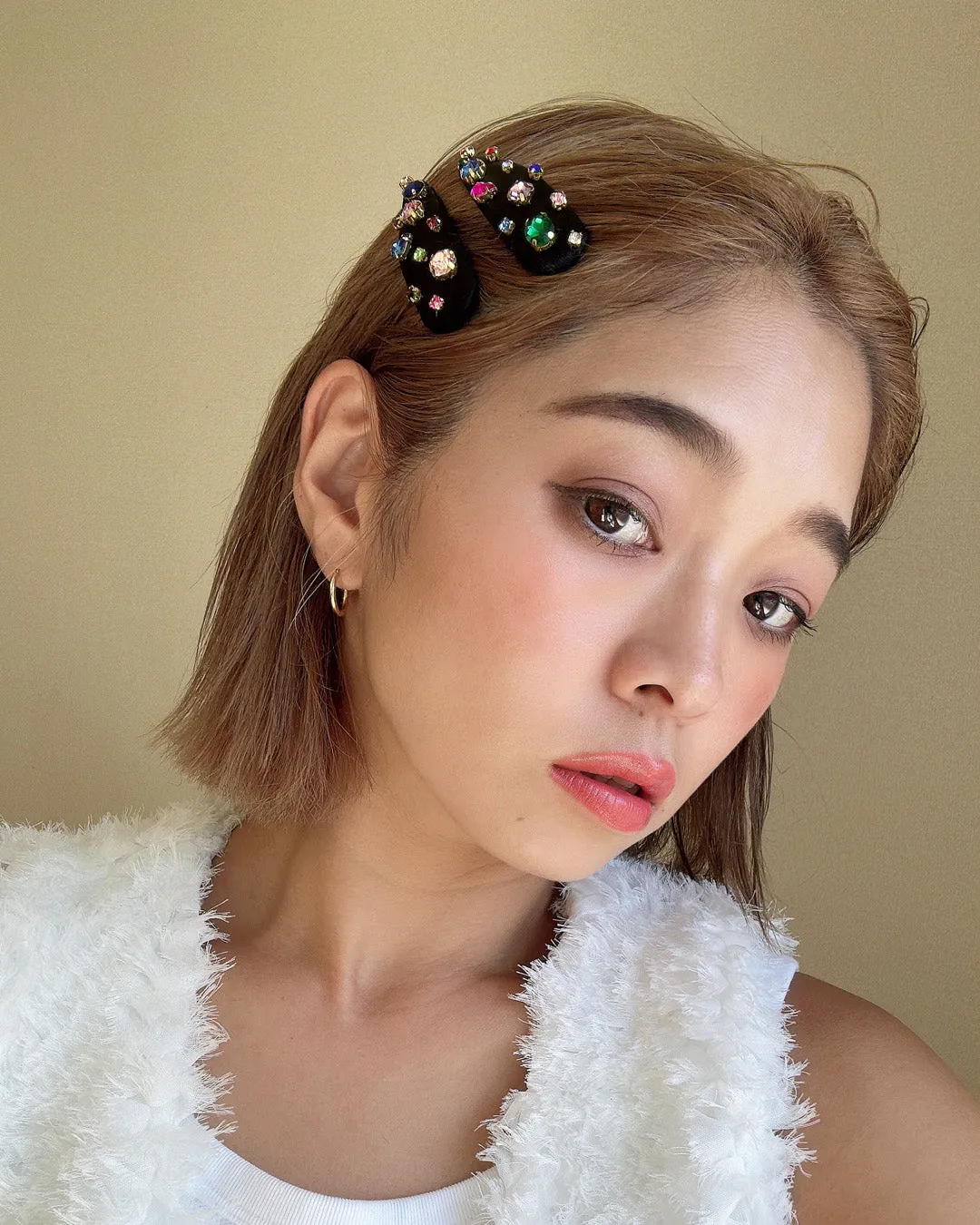 Hair Pin Black Rainbow 