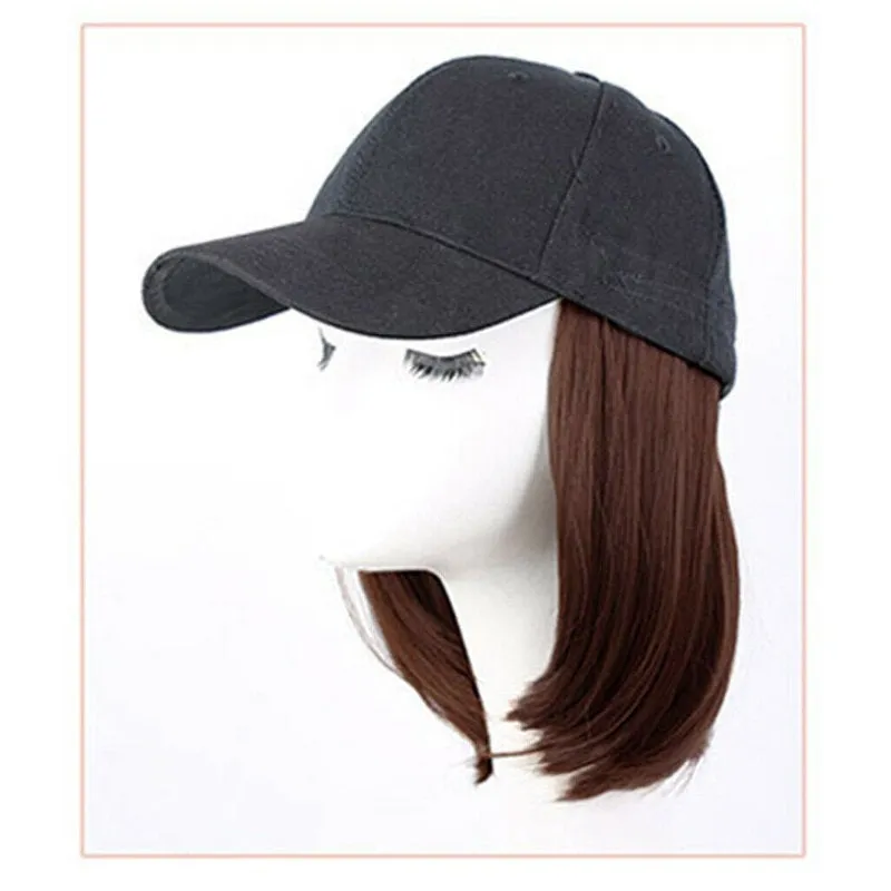 Hat Wig | Hat With Hair Attached | Chemo Hat with Hair | Alopecia hair | Hair Loss Hat With Hair For Cancer Patients | Short Hair Wig
