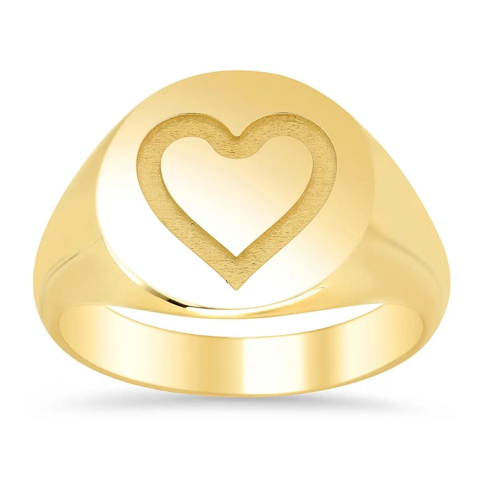 Heart Signet Ring for Men