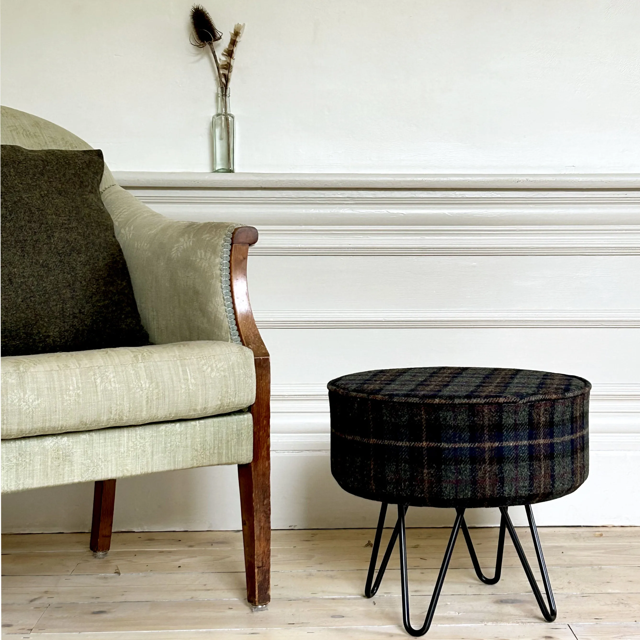 Heather Glade Tartan Footstool