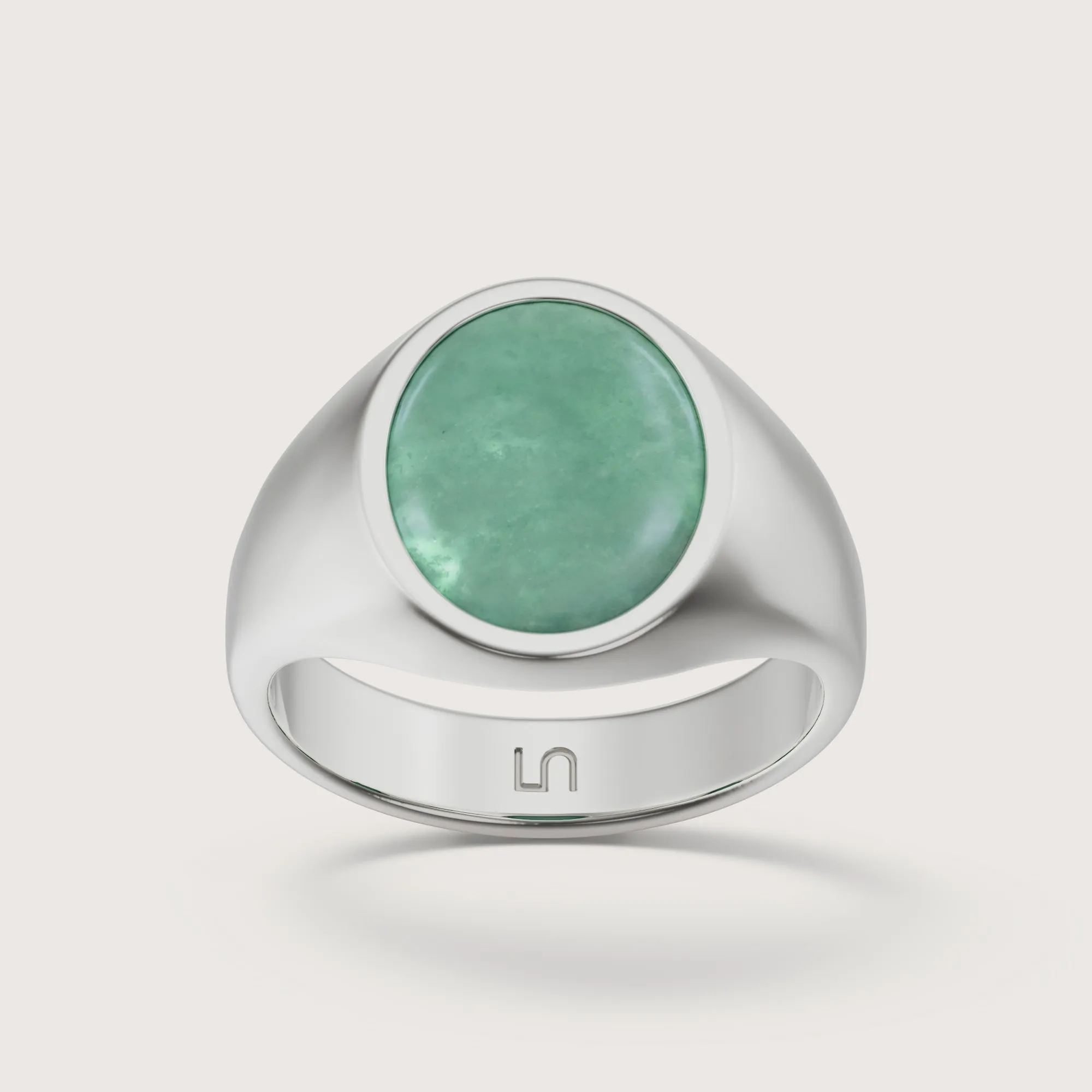 Heritage Amazonite Oval Signet Ring