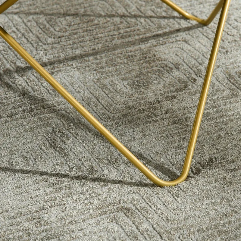 HOMCOM Glass Coffee Table 43x43x40cm - Black and Gold