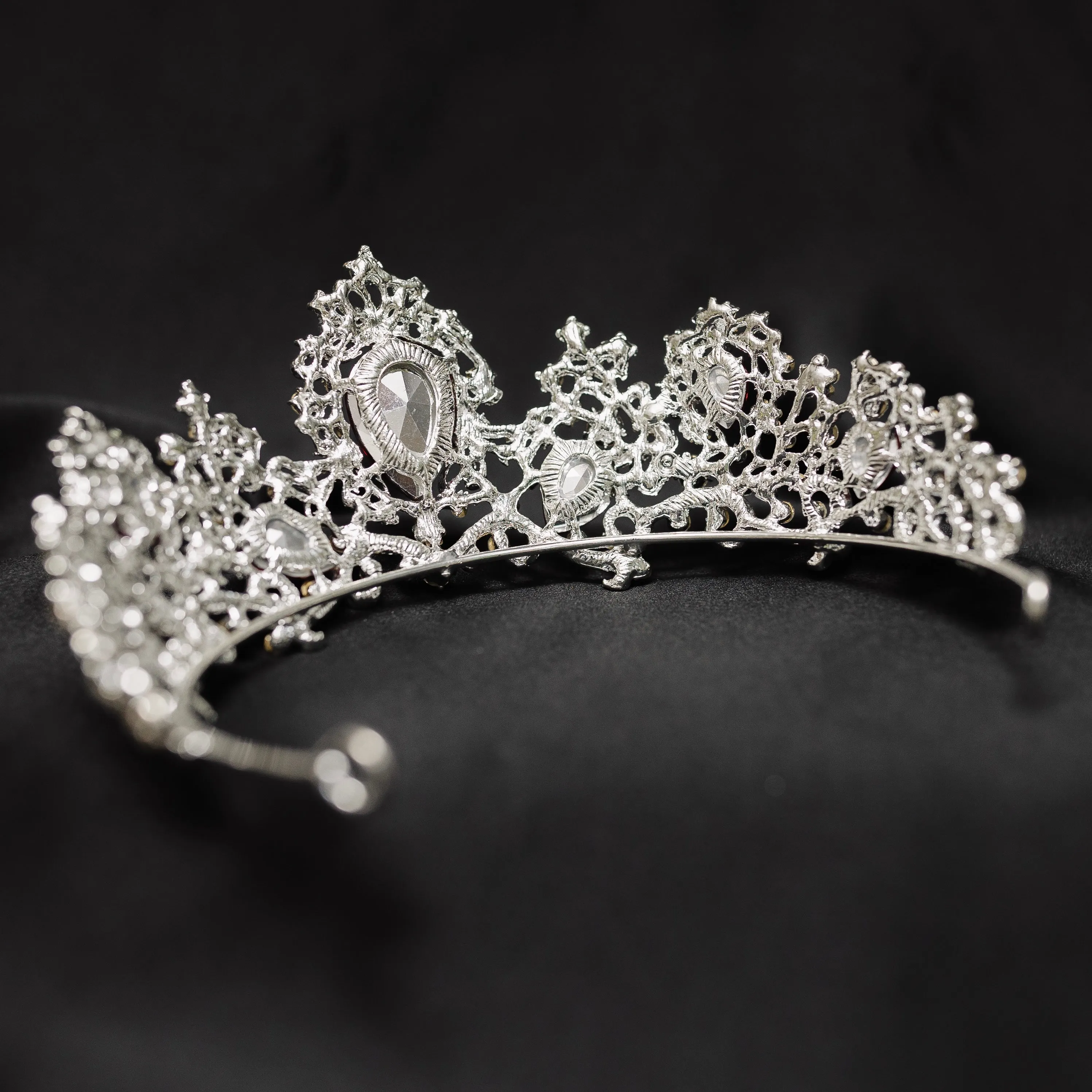 Imogen's Tiara in Red & Silver