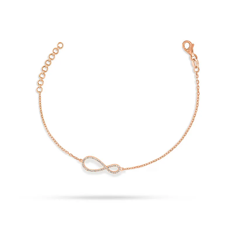 Infinity Round Diamond Bracelet