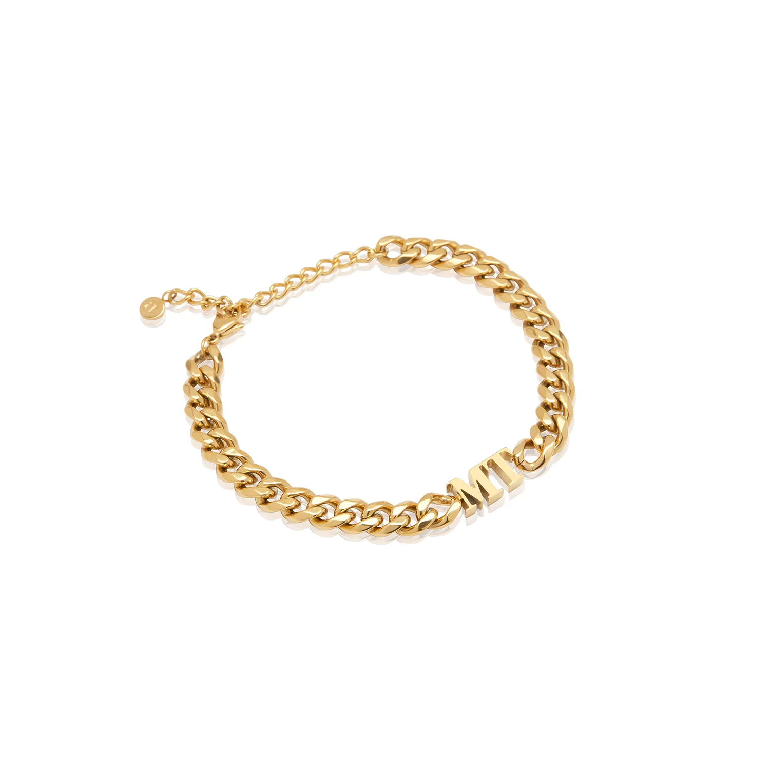 Initial Curb Bracelet (Gold)