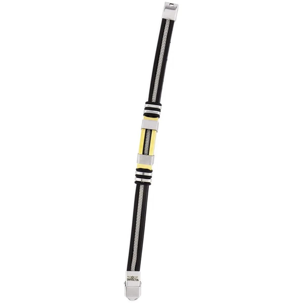 Invicta Men's Bracelet - Elements Black, Silver Tone and Yellow Gold | 35401