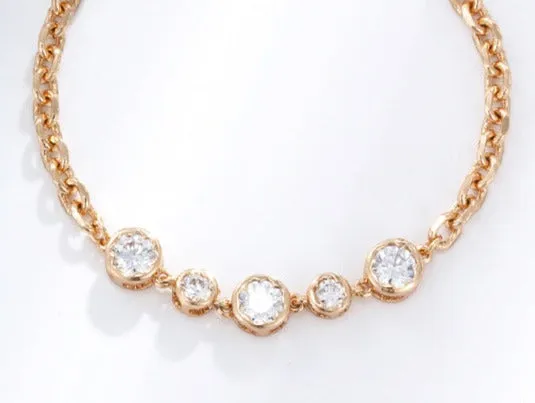 Jewelry Simple Round Zirconia Single Diamond O-shaped Bracelet Girls High-end Fashion Niche Hand Jewelry