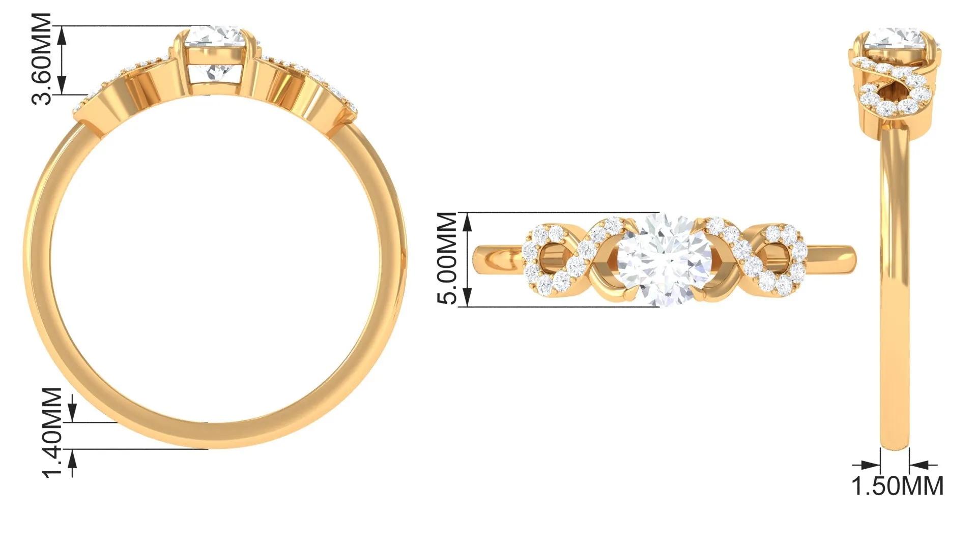 Lab Grown Diamond Criss Cross Promise Ring
