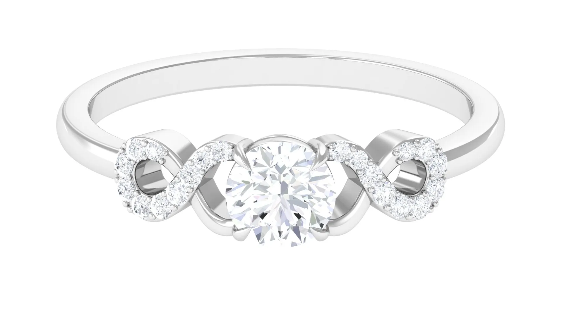 Lab Grown Diamond Criss Cross Promise Ring