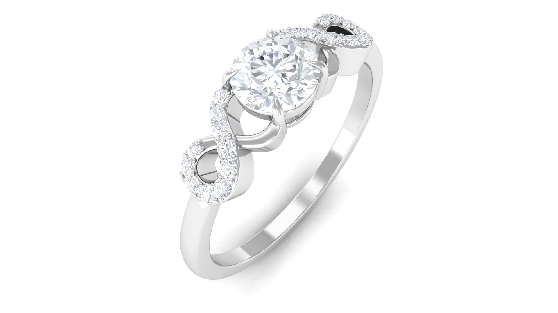Lab Grown Diamond Criss Cross Promise Ring
