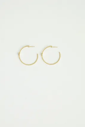 Leslie Francesca Twist Opal Gold Hoops