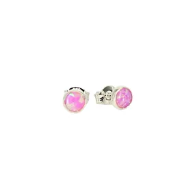 Light Pink Opal Sterling Earrings