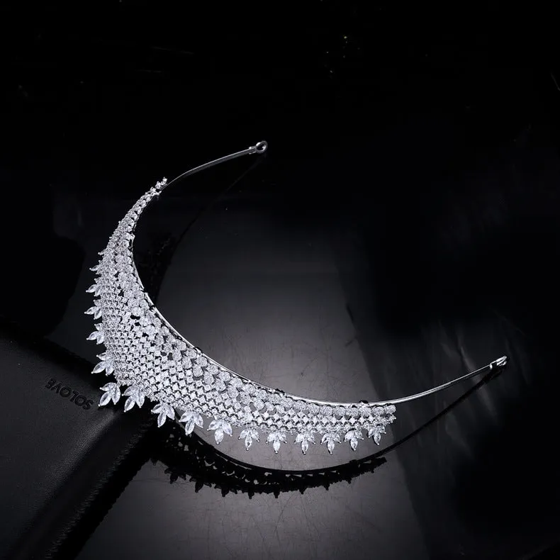 Lily Design Princess Tiara for Wedding ,Crystal Bridal Headpiece for Women CH10259