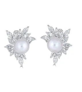 Liz Garland Pearl Cluster Earrings
