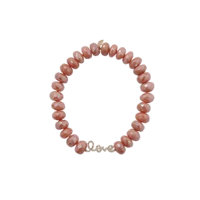 Love Australian Moonstone Beaded Bracelet