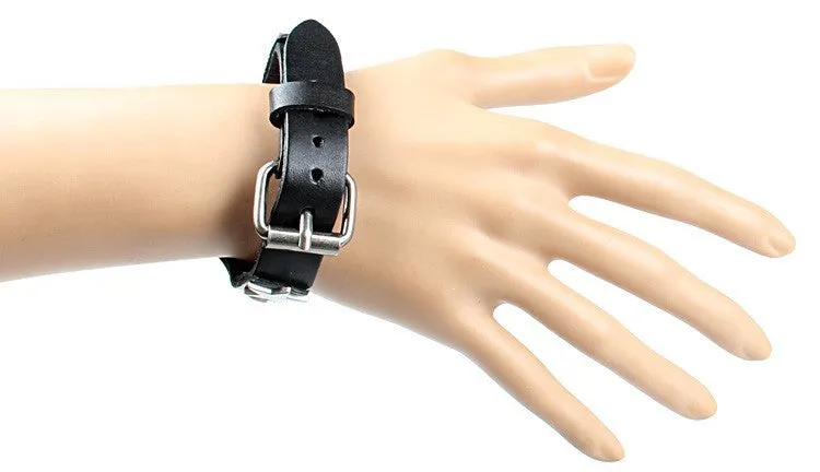 Luxury design ! Genuine leather wrap evil bracelet for women men multicolor wide skull charm men's bracelets