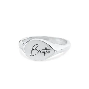 Mantra Signet Ring | Personalized Engraving | Sterling