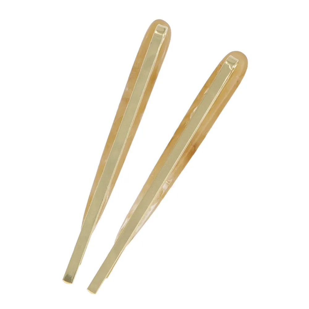 Marble Resin Bobby Pin Set